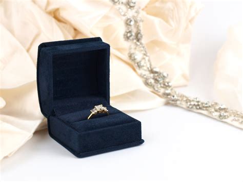 navy blue ring box